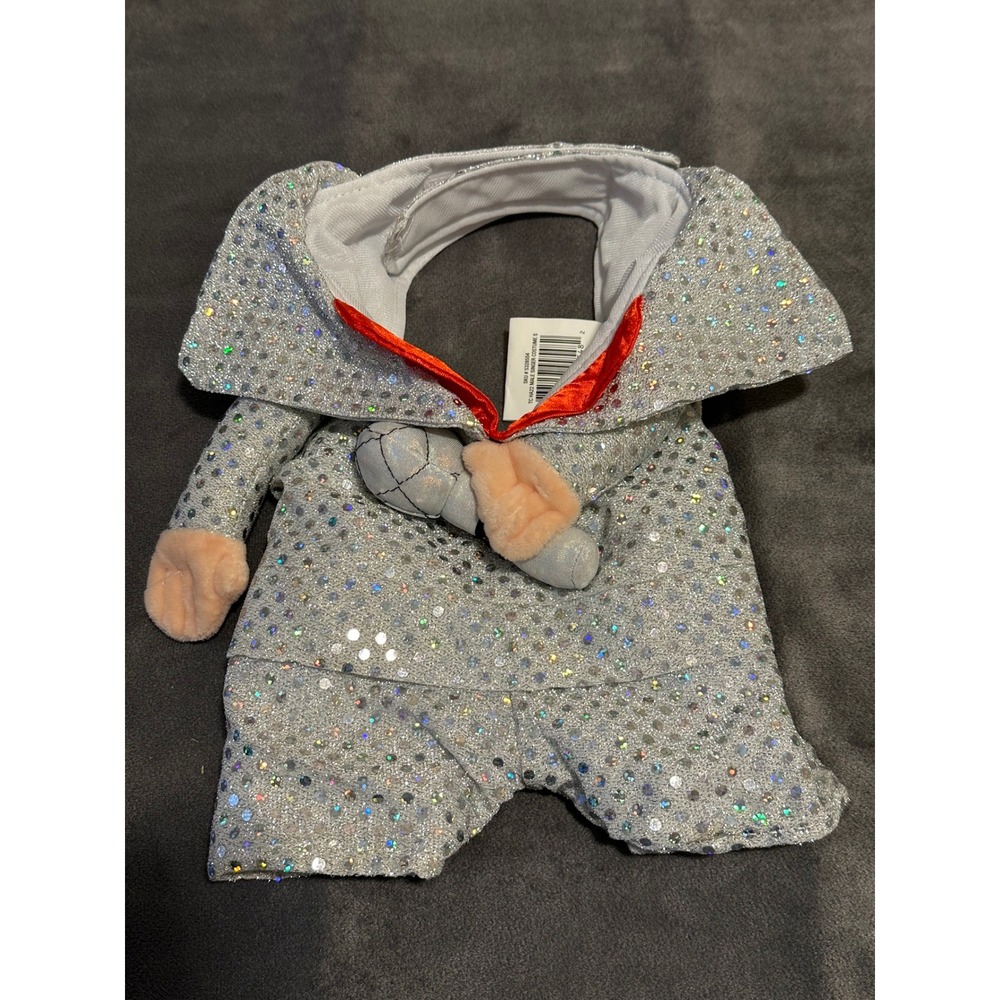 Thrills & Chills Silver Sequined Male Singer Pet Costume Small Halloween